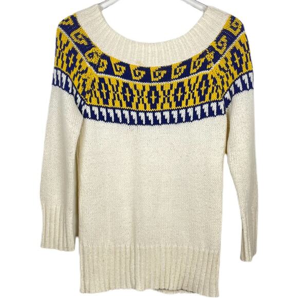 dELiA*s Sweaters - Vintage 90s Delia’s Boatneck Fair Isle Sweater Sz M